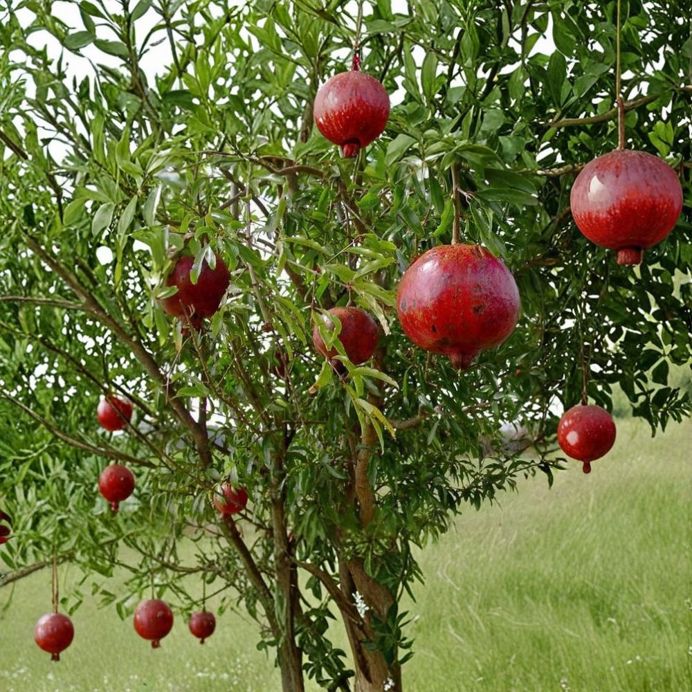 Wonderful Pomegranate – Punica granatum Live Plant | 6–8+ Inches Tall | Includes Nursery Pot | Fruit-Bearing Tree | Easy to Grow