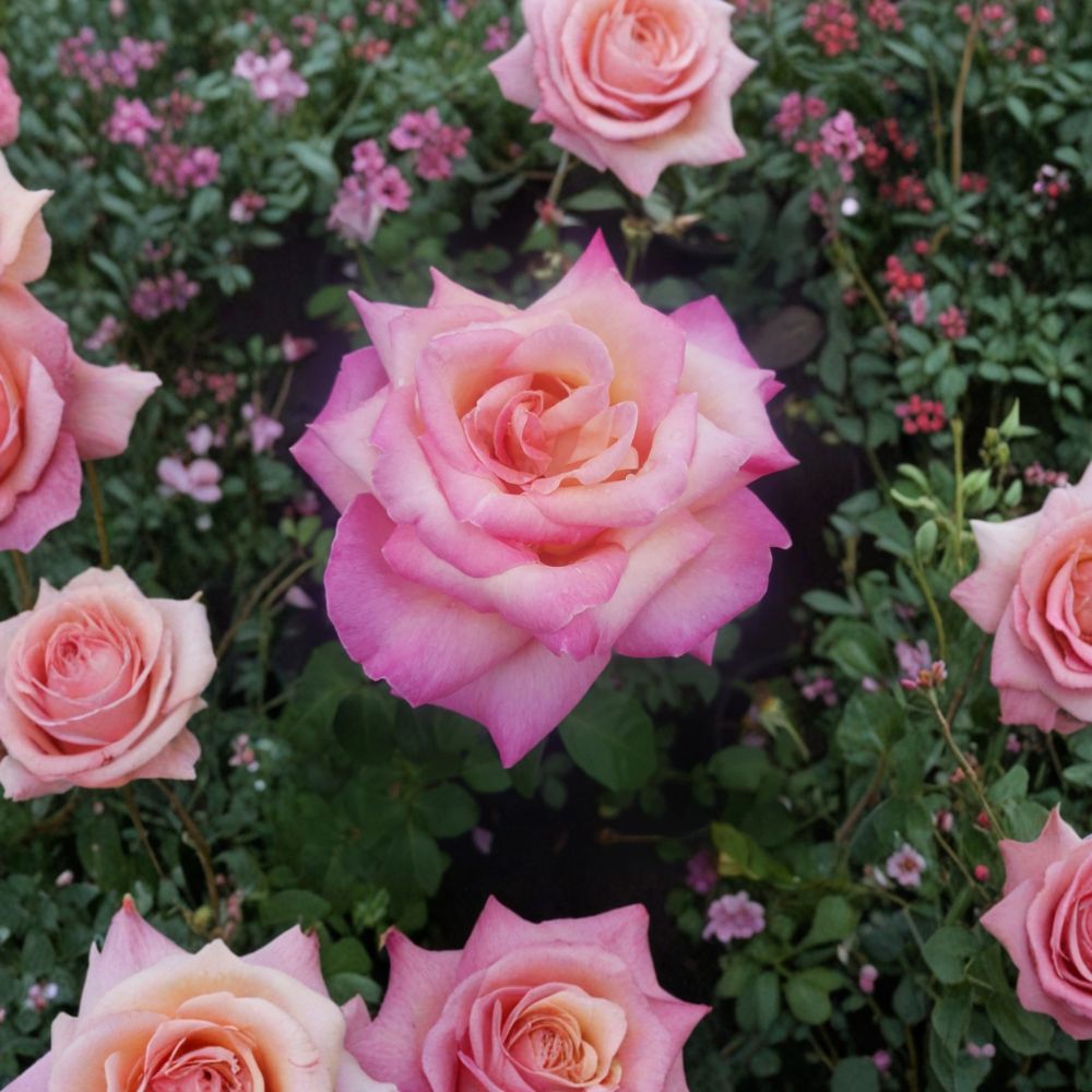 Kordes Perfecta Hybrid Tea Rose – Rosa Hybrid Live Plant | 3 Gallon Rose Bush | Everblooming Rose | Elegant Garden Rose | Two-Year-Old Field Grown Plant
