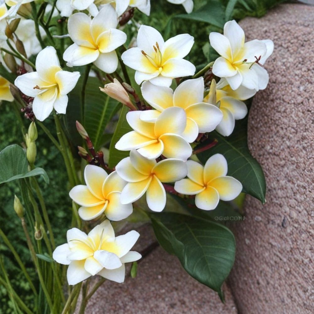 Celadine Plumeria – Live Rooted Plant | 15–20 Inches Tall | Fragrant Tropical Flower | Container & Patio Friendly