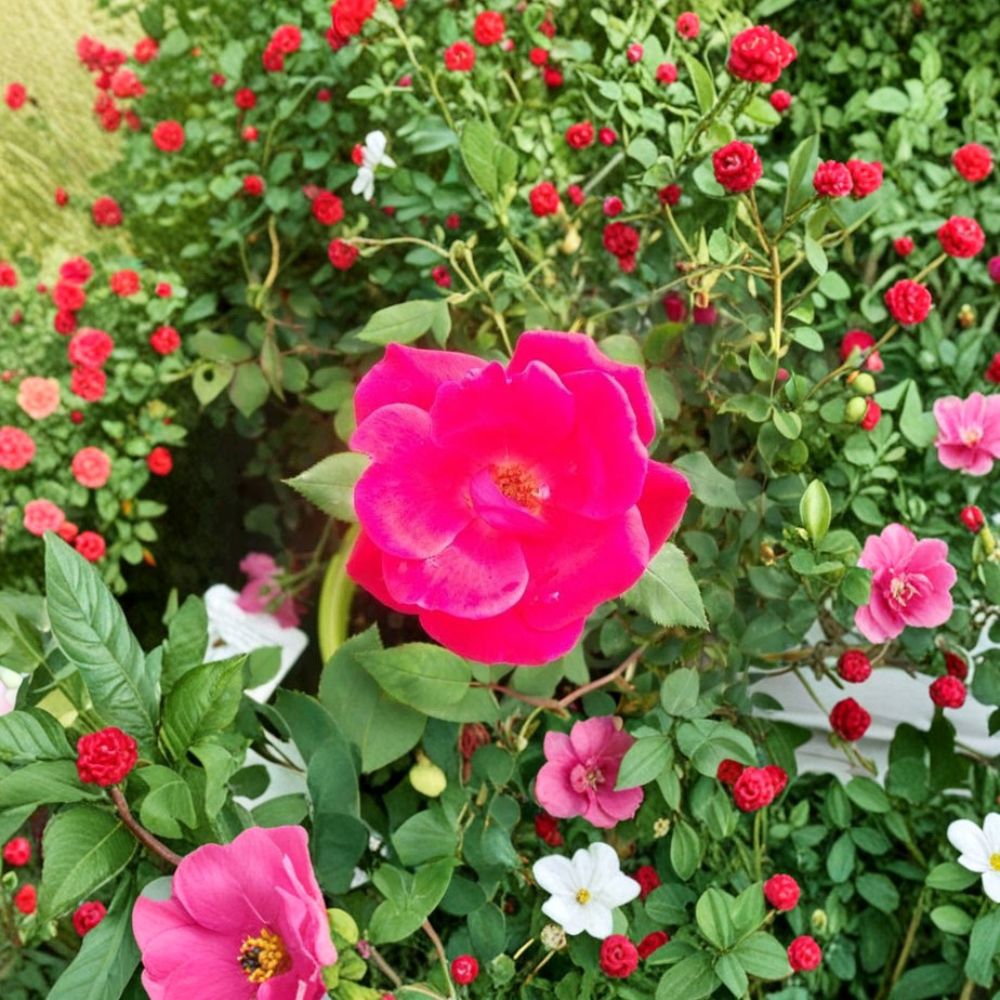 Red Knock Out® Rose – Rosa Live Shrub Plant | 2 Gallon Size | Cherry Red Blooms | EarthKind® Disease Resistant Rose | Easy to Grow Landscape Favorite