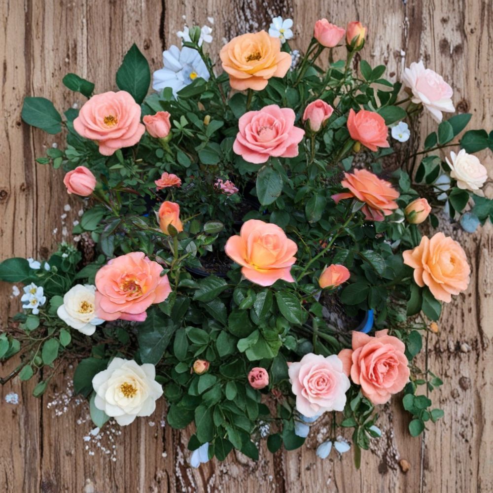 New Year Grandiflora Rose – Rosa Live Bush Plant | 2 Gallon Size | Orange Blooming Rose Shrub | Landscape & Garden Favorite | Easy Care Flowering Plant