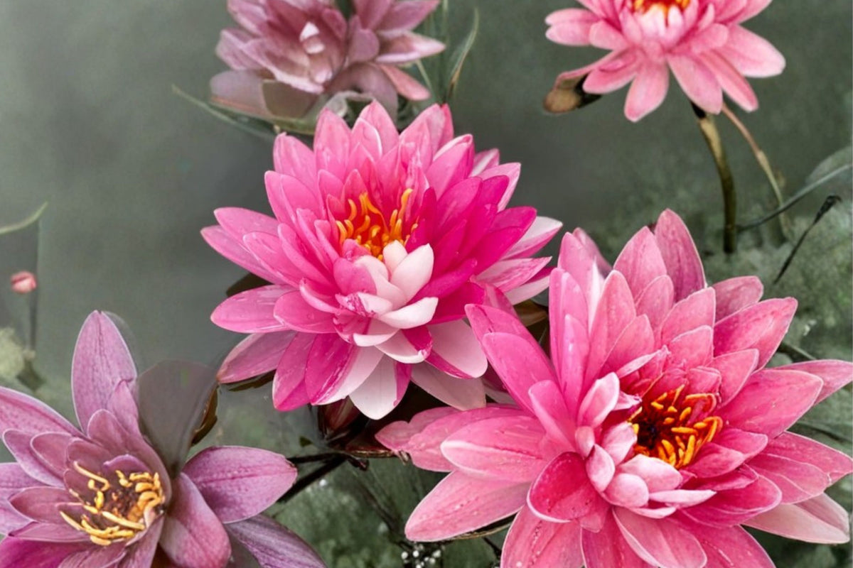 Fuchsia Pink Hardy Water Lily – 1 Live Aquatic Rhizome | 4–10 Inch Pond Plant | Flowering Water Garden Lily | Bog & Pond Plant