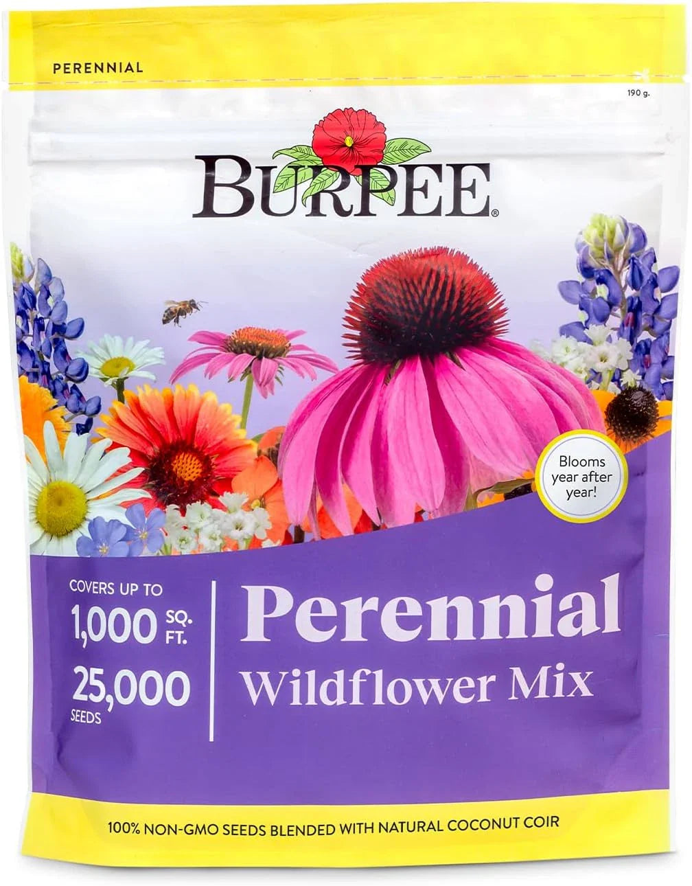 Wildflower Seeds Bulk 25,000 Count, 18 Varieties Non-GMO Pollinator Mix, Flower Garden Seeds