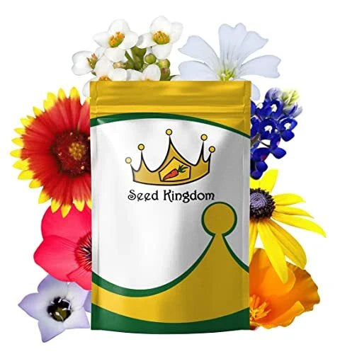 Wildflower Mix Annual 65g Non-GMO 21 Varieties - Colorful Flower Seeds for Gardens (Approx. 80,000 Seeds)