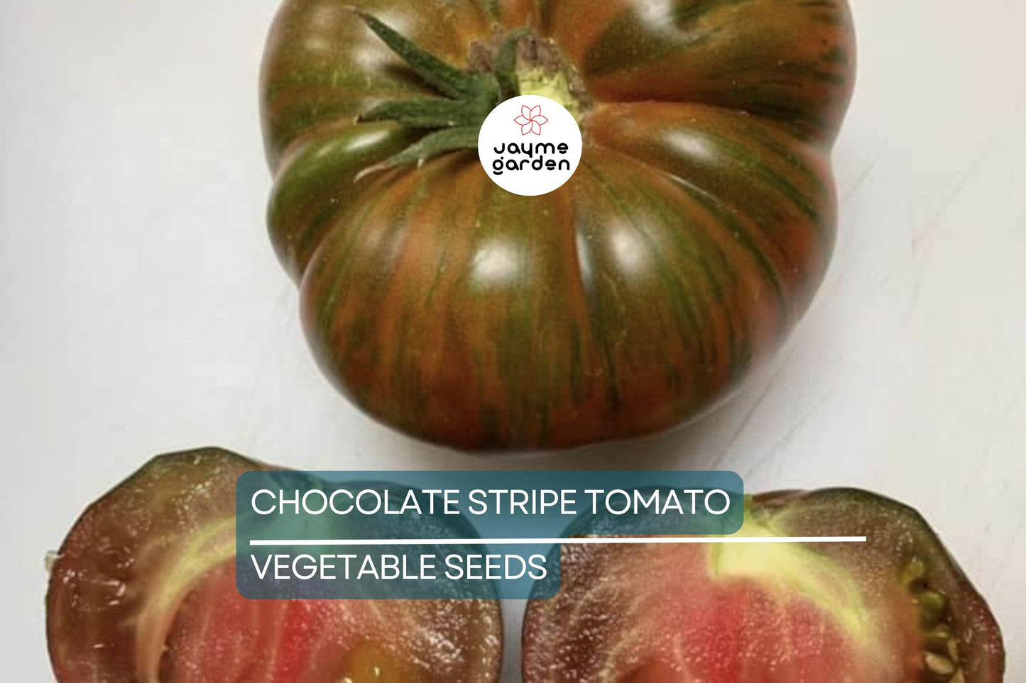 30+ Chocolate Stripes Tomato Seeds - Heirloom - Organic - Non-GMO - Rare Bicolor - Sweet & Earthy Flavor - Long Season Variety