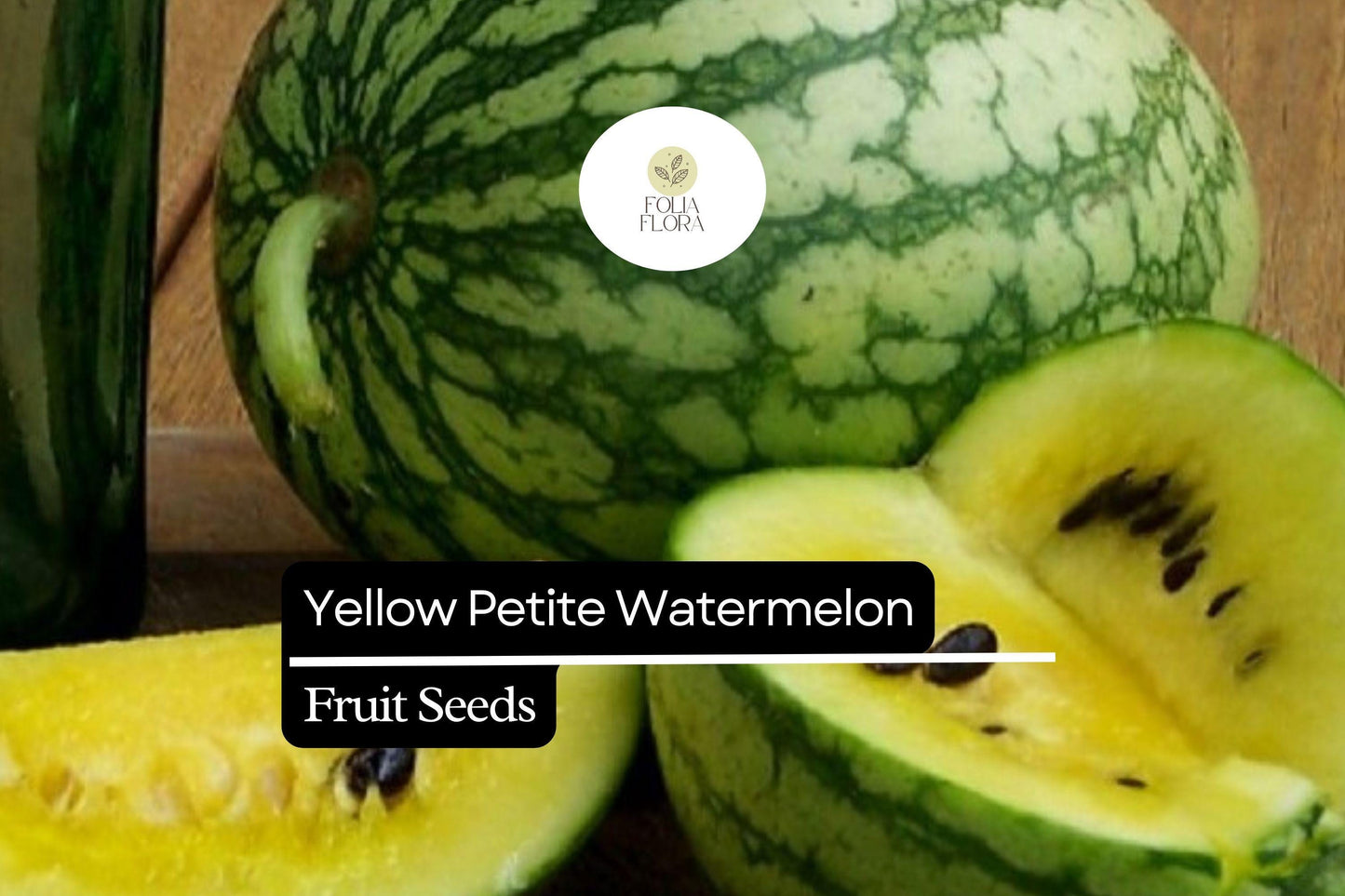 5 Seeds Yellow Petite Watermelon (Citrullus lanatus) – Sweet, Small, Yellow-Fleshed Watermelon Variety