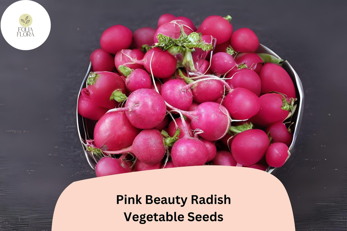 500+ Pink Beauty Radish Seeds – Heirloom Round Pink Radish Seeds for Garden Planting
