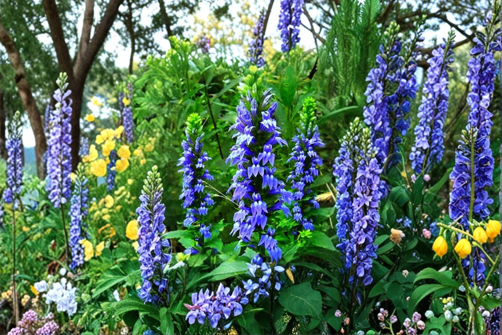 Lobelia siphilitica/Great Blue Lobelia – 500 Seeds | Native Wetland Perennial | Brilliant Blue Blooms | Pollinator Favorite