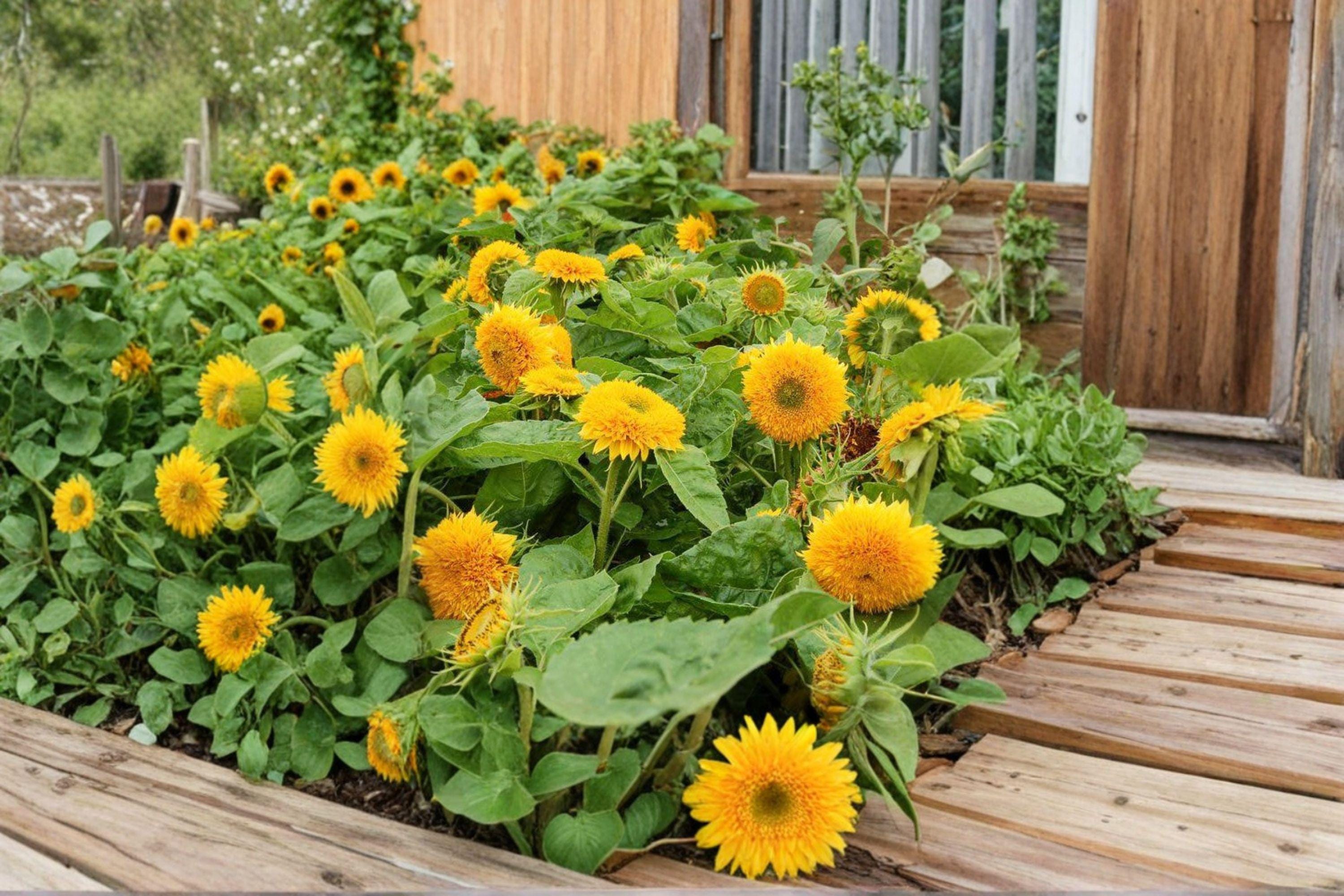 Teddy Bear Dwarf Sunflower 15 Seeds | Fluffy Golden Blooms | Compact Dwarf Variety | Perfect for Pots & Kids Gardens