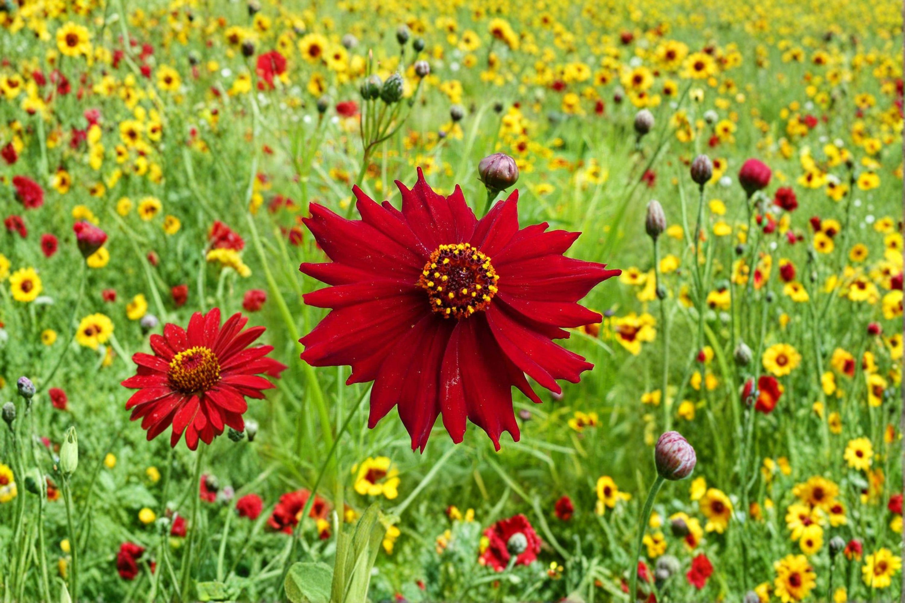 Coreopsis – Coreopsis tinctoria 300 Seeds | Plains Dwarf Red | Compact Native Wildflower | Pollinator-Friendly Annual