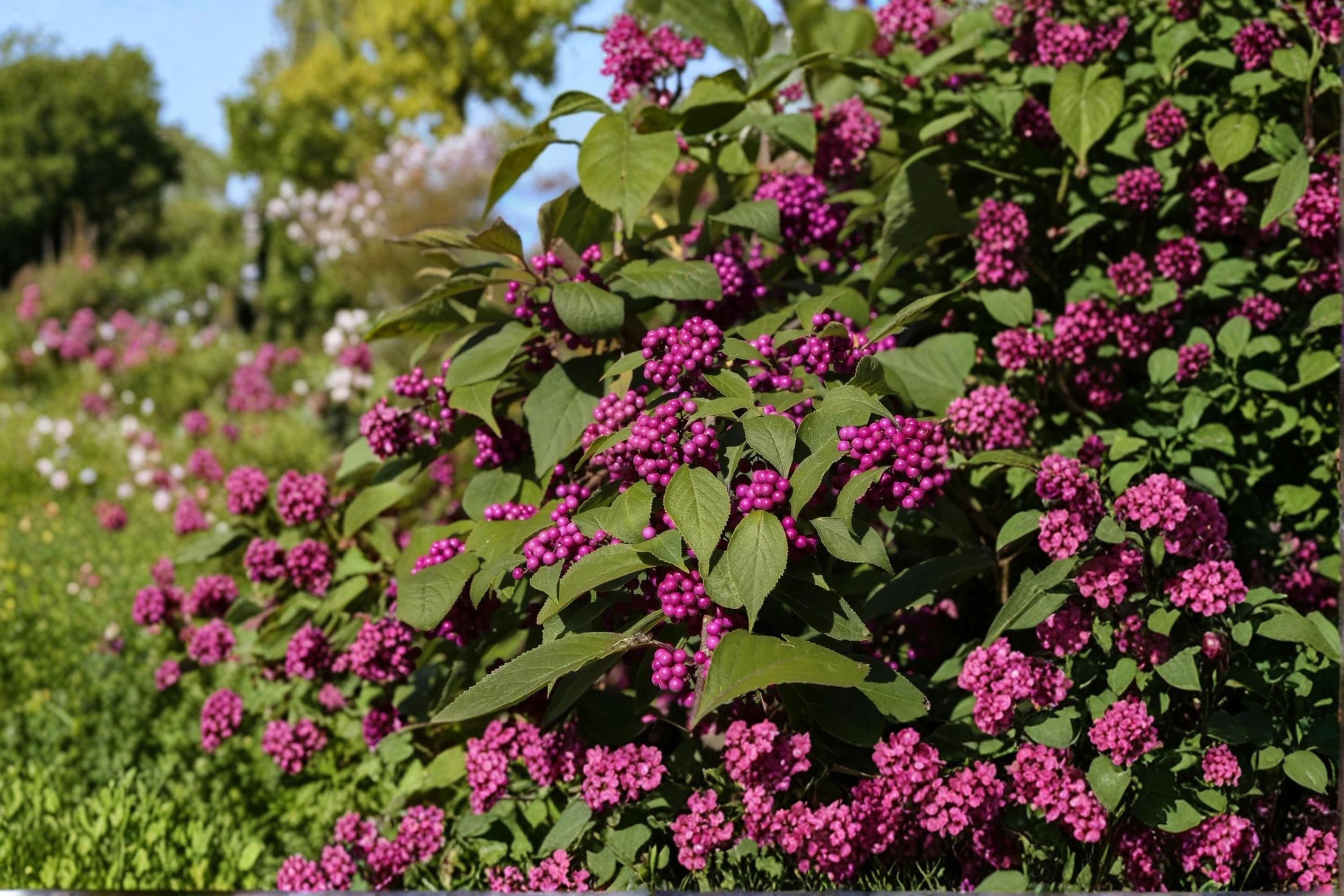 American Beautyberry 2 Plants 12-18" (Callicarpa americana) Purple Berry Shrub