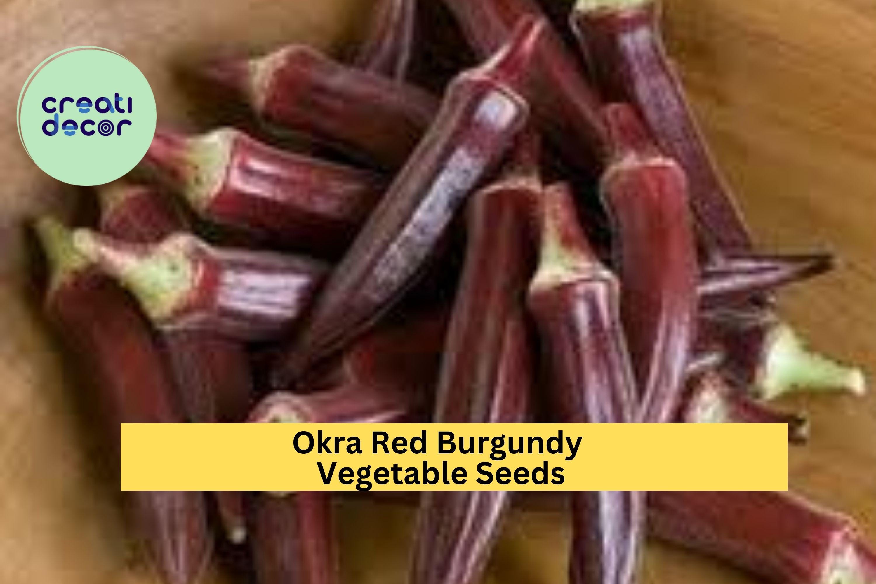 3pcs of 1g Red Burgundy Okra Seeds – Colorful Heirloom Variety for Garden Beds, Containers & Southern-Style Cooking