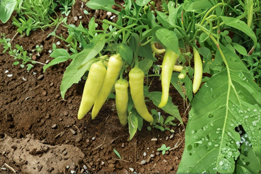 Sweet Pepper – Banana 30 Seeds | Mild Sweet Pepper | Pale Yellow Fruits | Great for Fresh Eating & Pickling