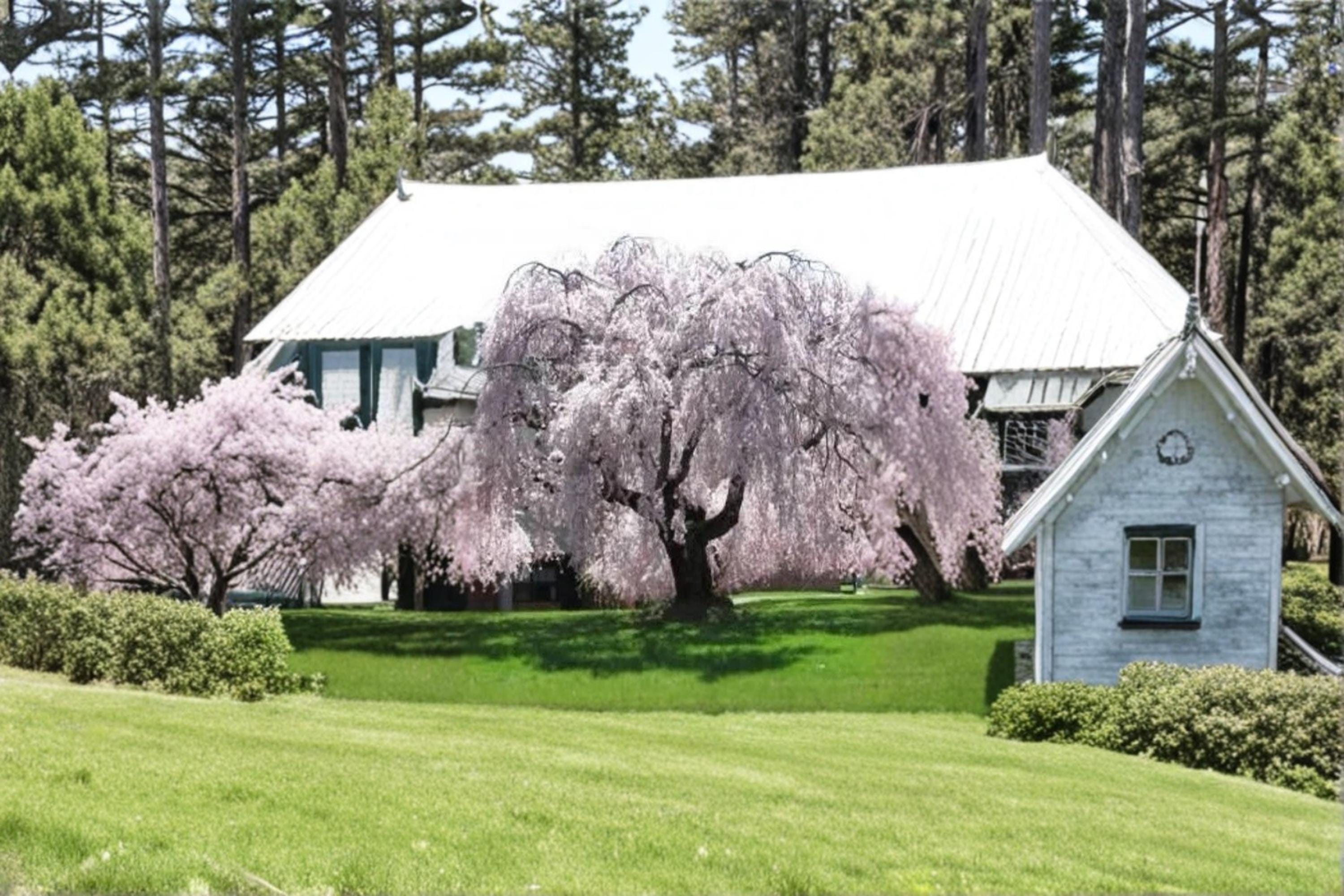 Weeping Yoshino Cherry Tree 1 Plant ~2 ft Tall (Prunus × yedoensis) Dwarf Cherry Tree