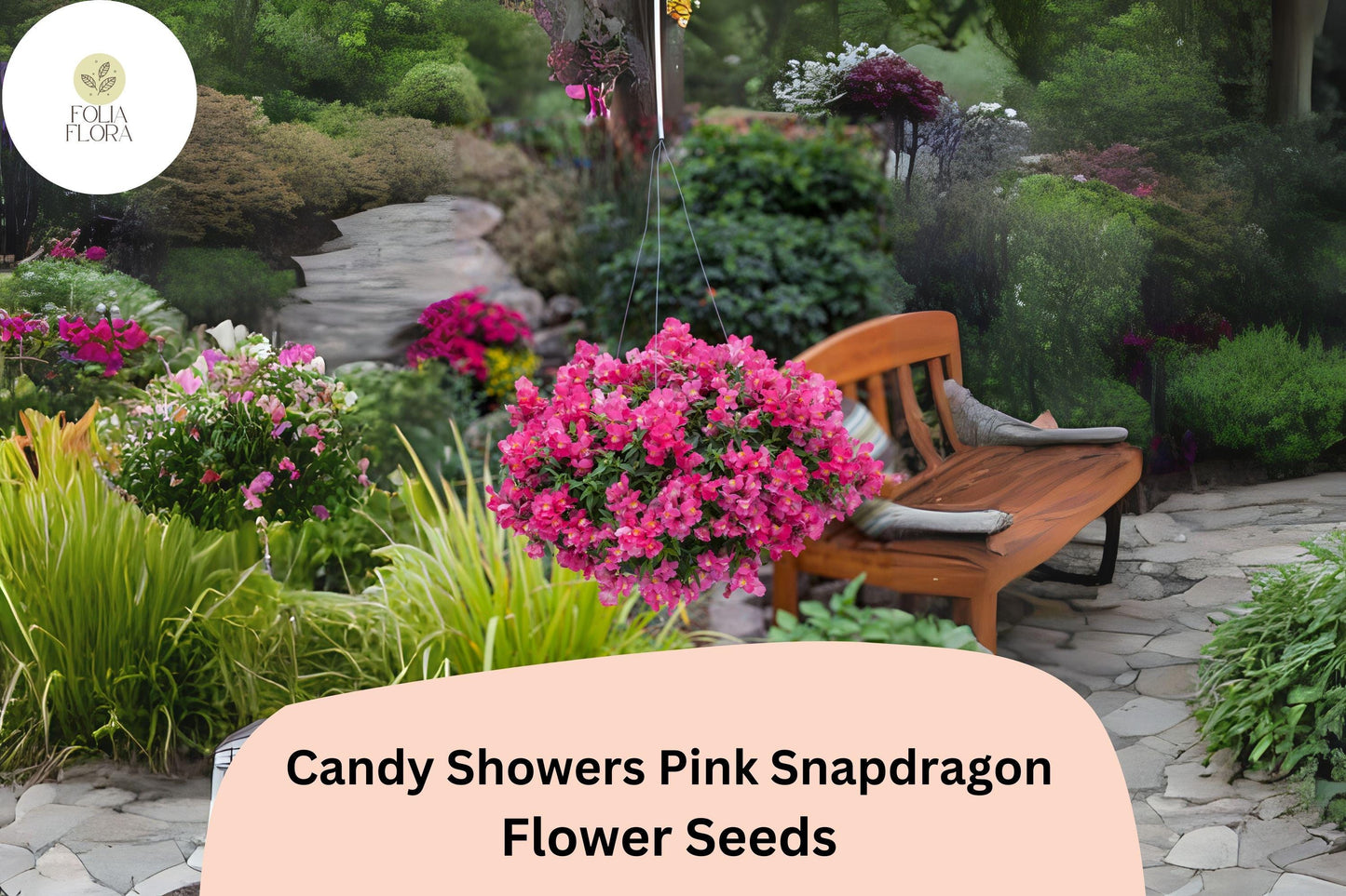Candy Showers Pink Snapdragon Seeds (Antirrhinum majus) | 1000+ Seeds | Cascading Pink Blooms for Gardens & Hanging Baskets