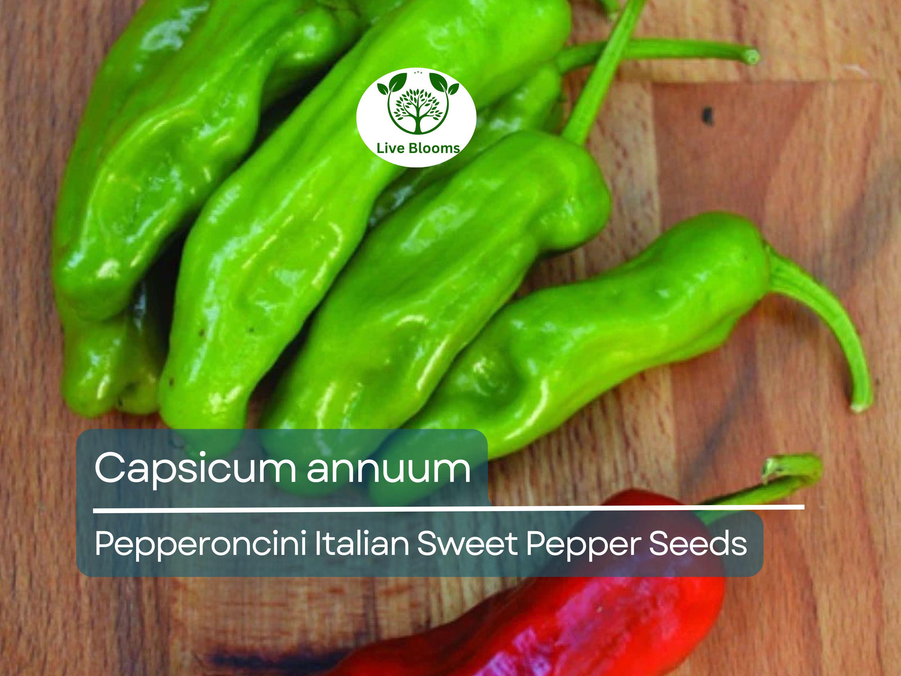 250 mg Pepperoncini Italian Sweet Pepper Seeds - Capsicum annuum | Heirloom Mild Pepper for Planting, Pickling & Culinary Use