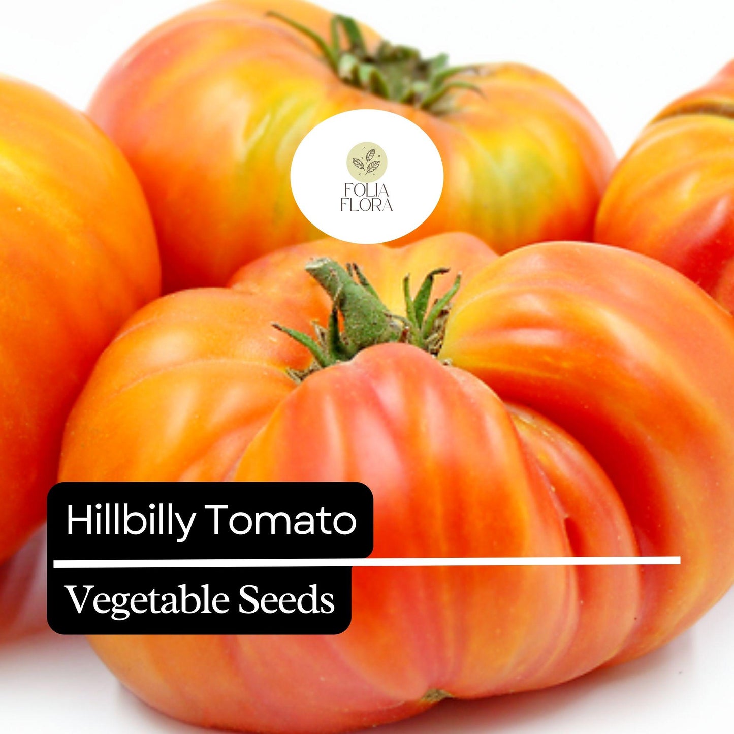 30 Hillbilly Tomato Seeds – Heirloom, Sweet & Juicy Beefsteak, Yellow-Orange with Red Stripes