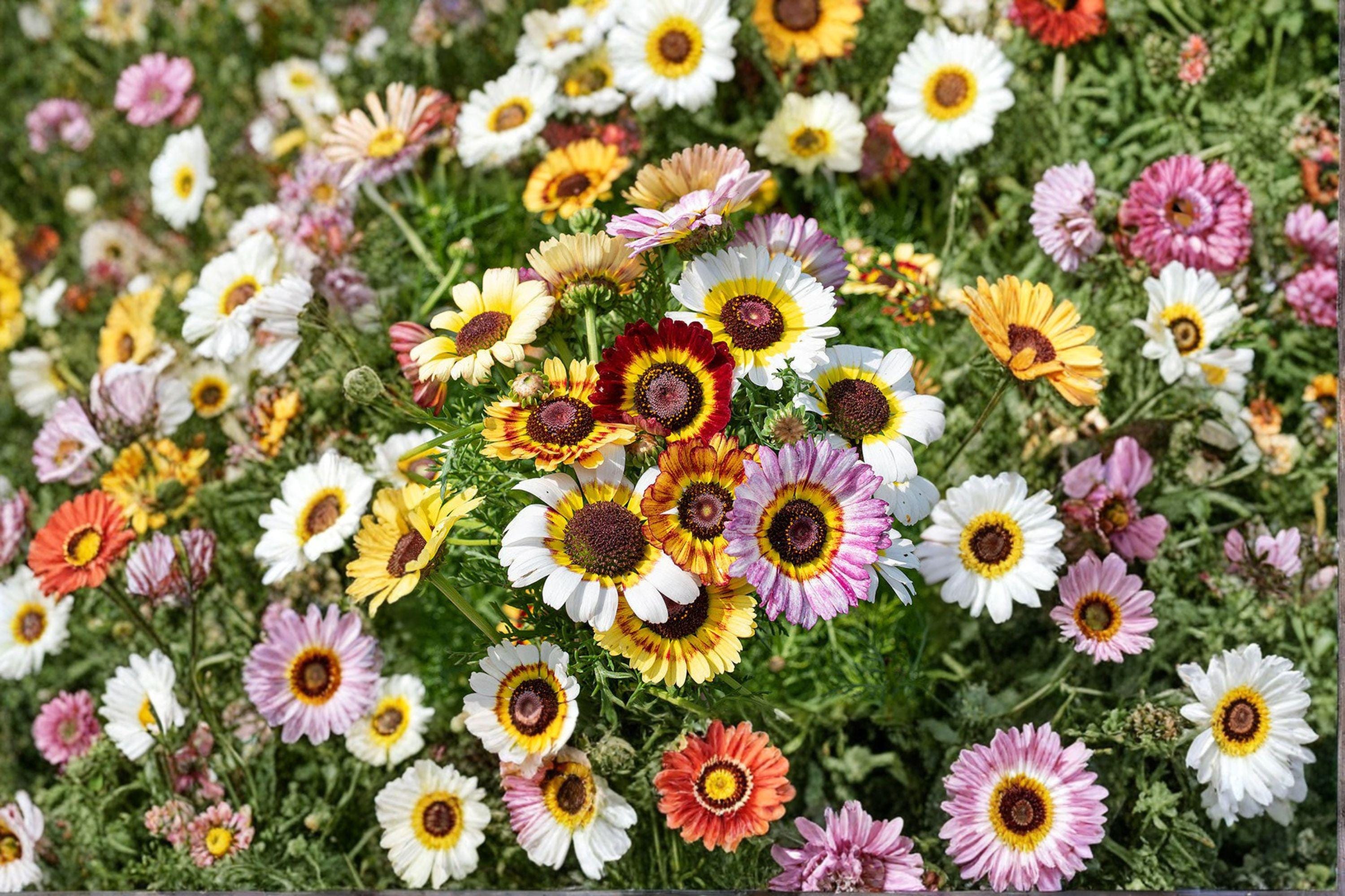 Painted Daisy – Glebionis carinata Seeds | 100 Seeds | Tricolor Blooms | Easy Annual