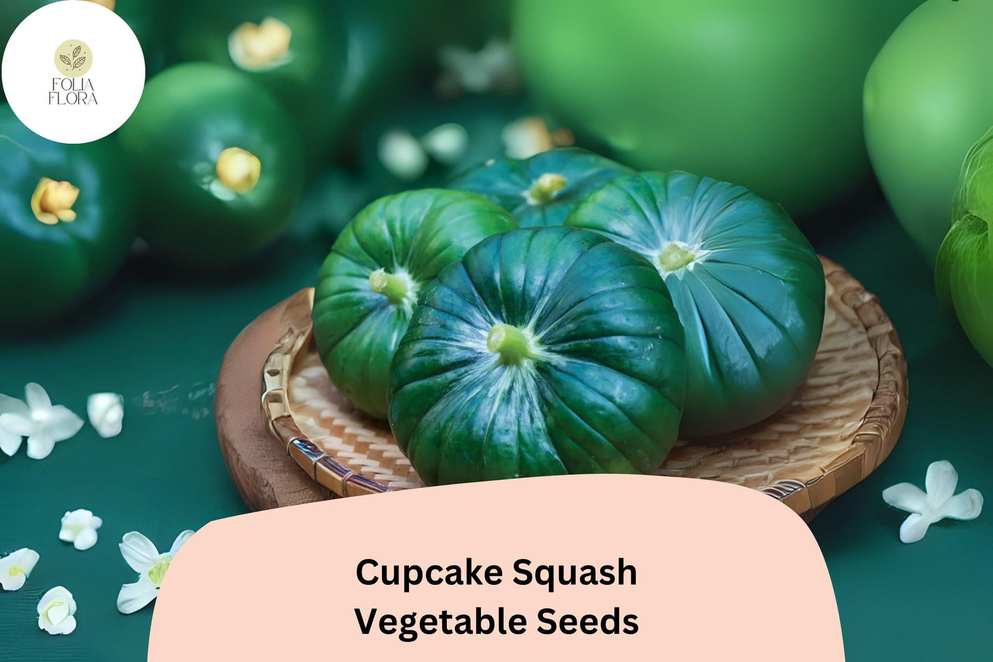 25+ Cupcake Squash Seeds for Planting | Unique Edible Patty Pan Zucchini | Easy-Grow Summer Squash for Grilling & Stuffing