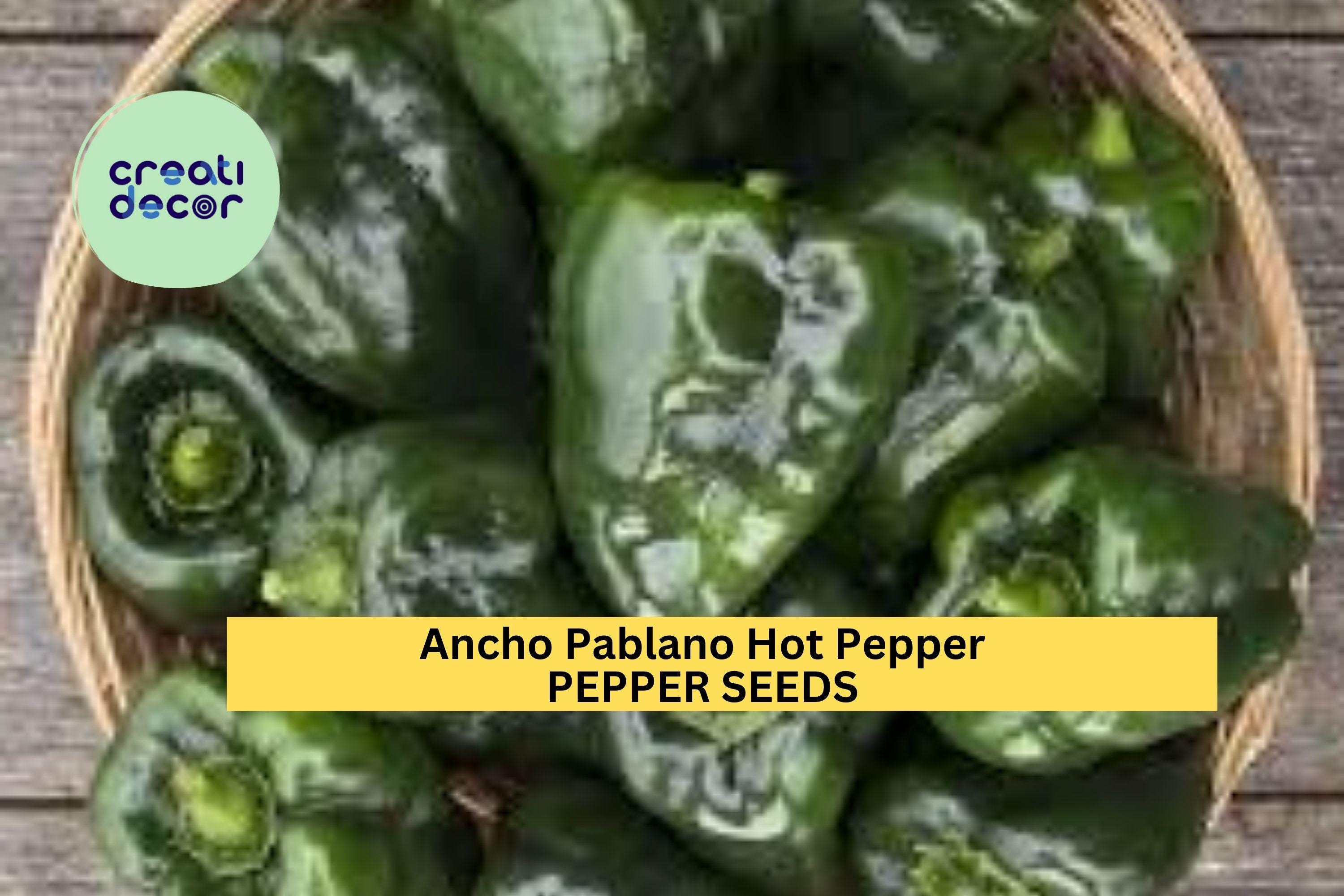 3pcs of 250mg Ancho Poblano Hot Pepper Seeds – Mild Chili Peppers for Roasting & Drying – Flavorful Hot Pepper Seeds for Planting