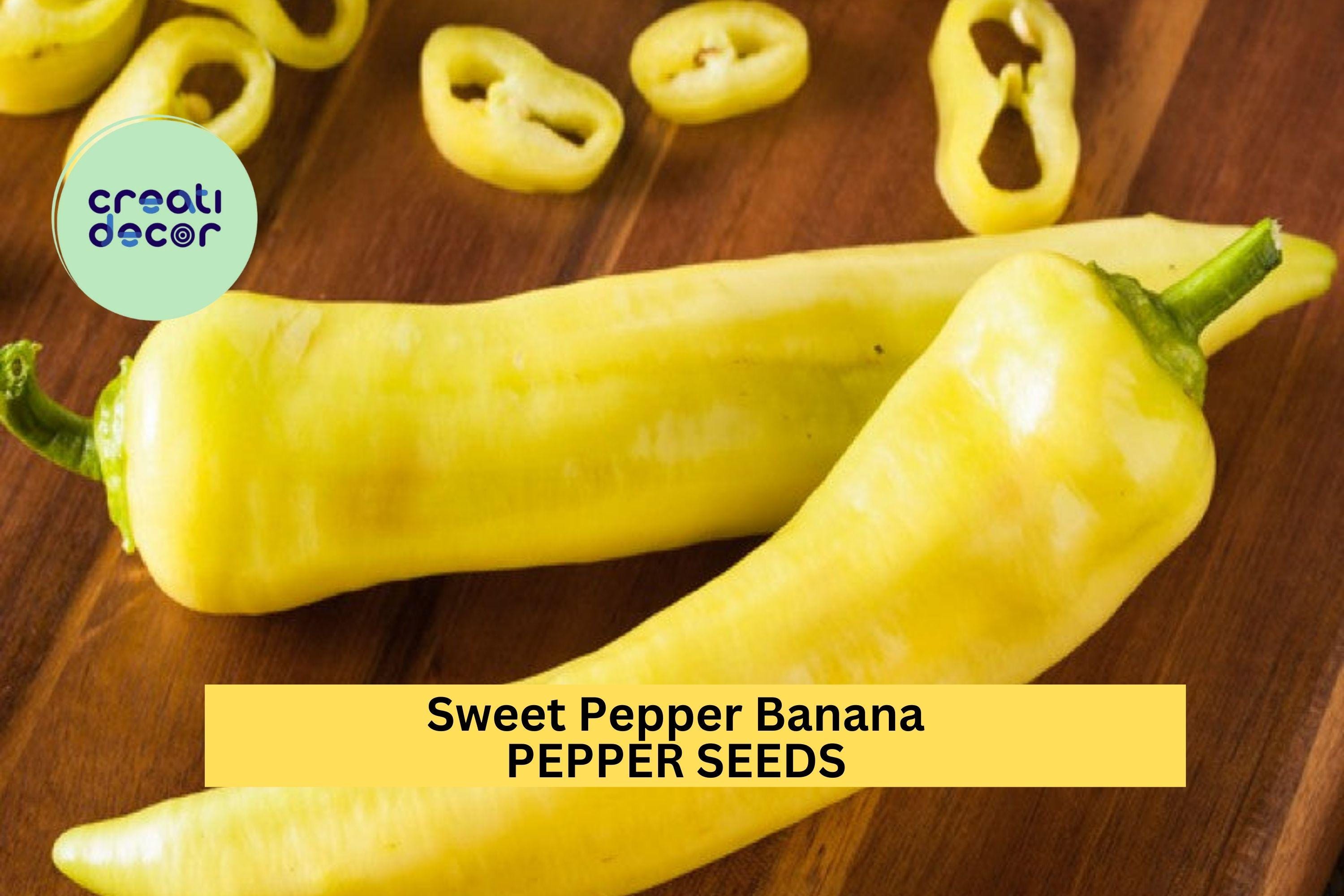 3pcs of 300mg Sweet Banana Pepper Seeds – Mild Yellow Peppers for Pickling, Cooking & Productive Home Garden Planting Seeds for Planting