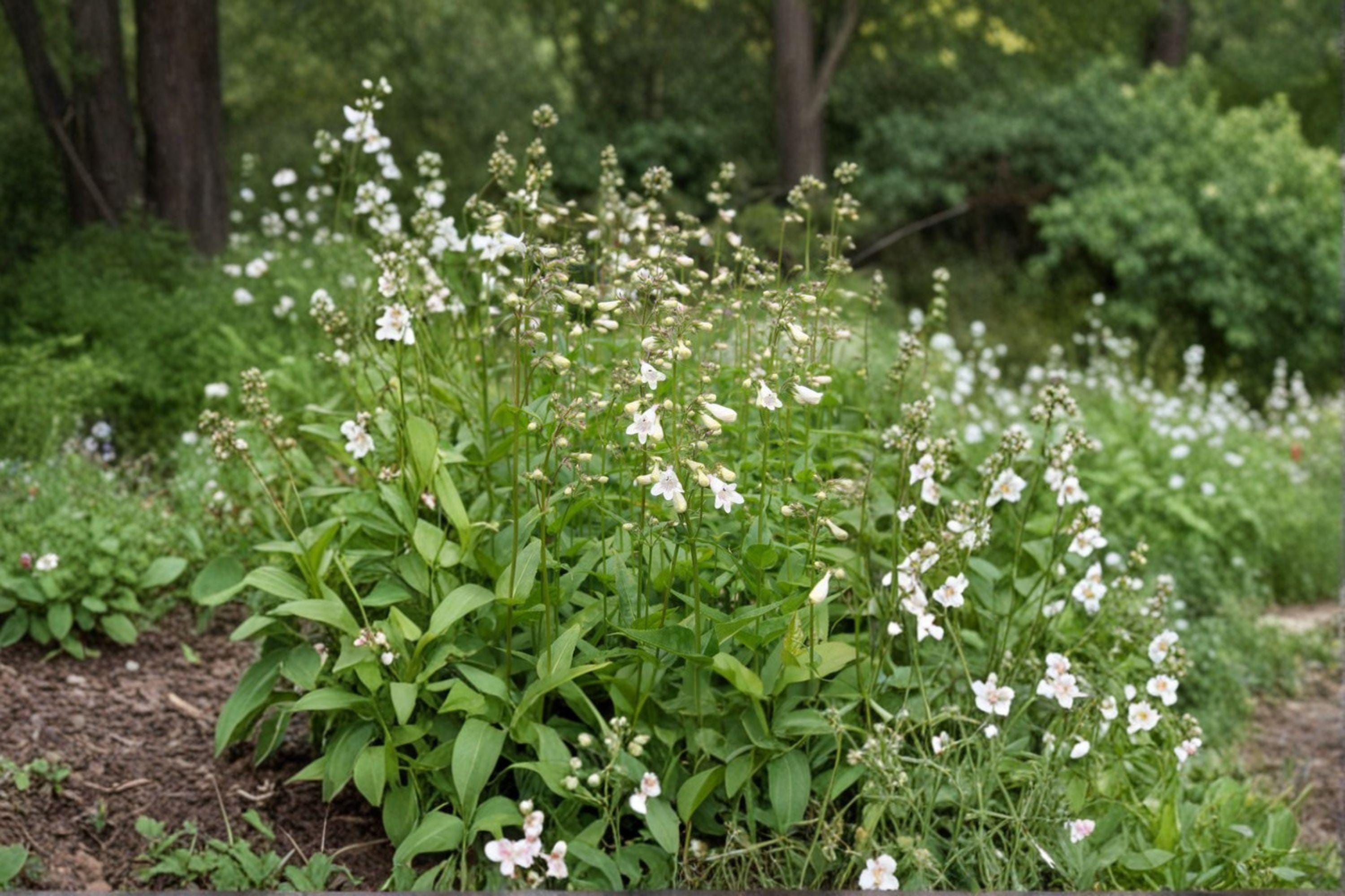 Foxglove Beardtongue Seeds – Penstemon digitalis | 100 Seeds | Native White Wildflower for Pollinator Gardens