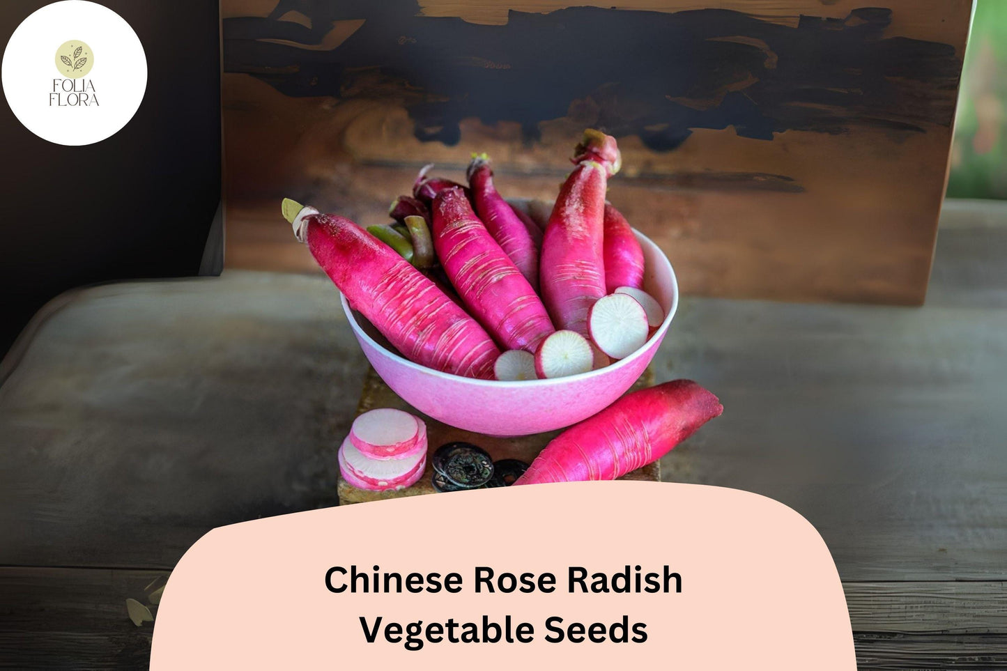 500+ Chinese Rose Radish Seeds – Heirloom Winter Radish Seeds for Garden Planting