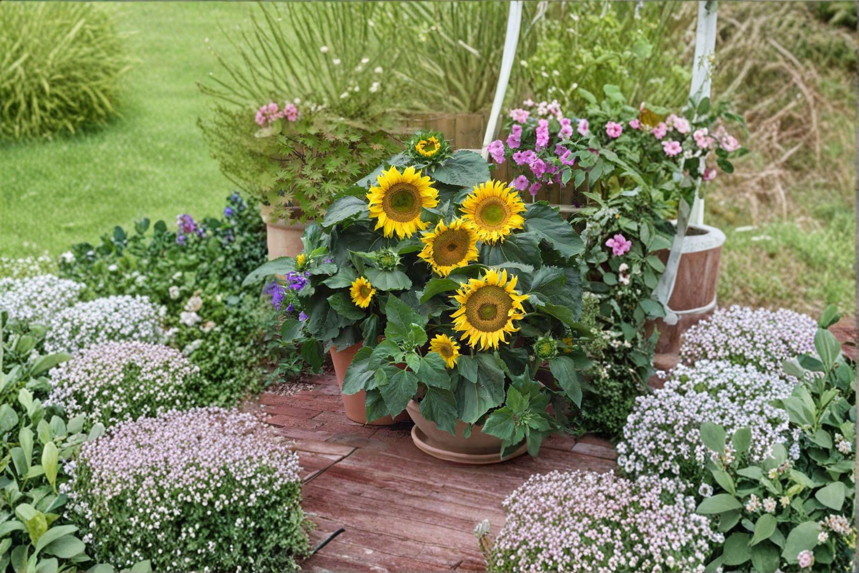 Sunspot Dwarf Sunflower 15 Seeds | Classic Giant Bloom | Compact Dwarf Plant | Perfect for Pots & Small Gardens