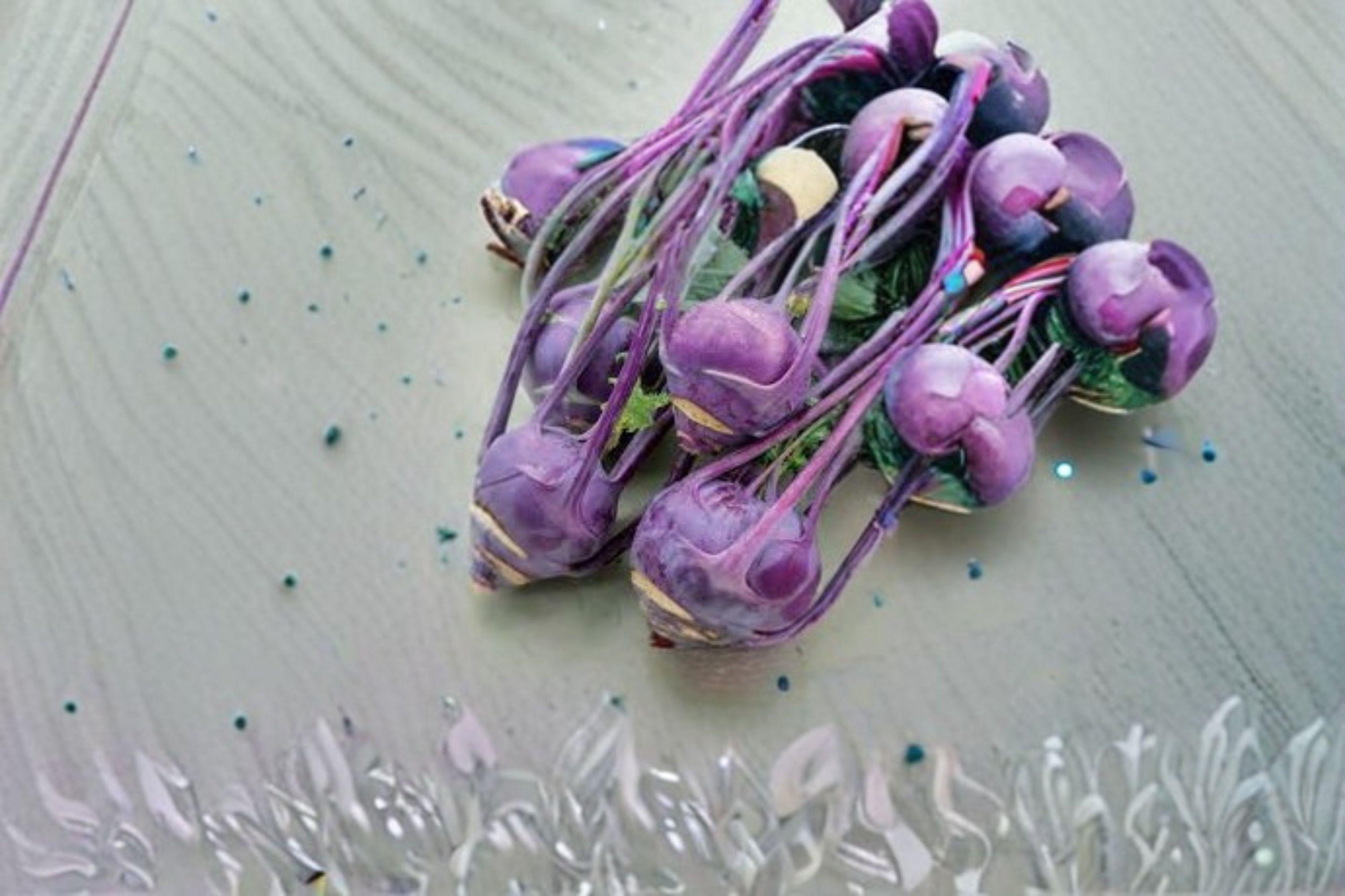 Kohlrabi – Purple Vienna 150 Seeds | Heirloom Kohlrabi | Tender Sweet Flesh | Fast-Growing Cool-Season Crop