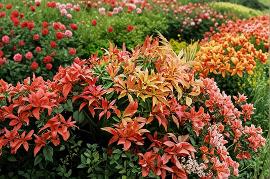 Pieris Forest Flame | Japanese Pieris Plant | Evergreen Shrub | Red New Growth Shrub | Lily of the Valley Bush | Shade Garden Plant | 1 Gallon
