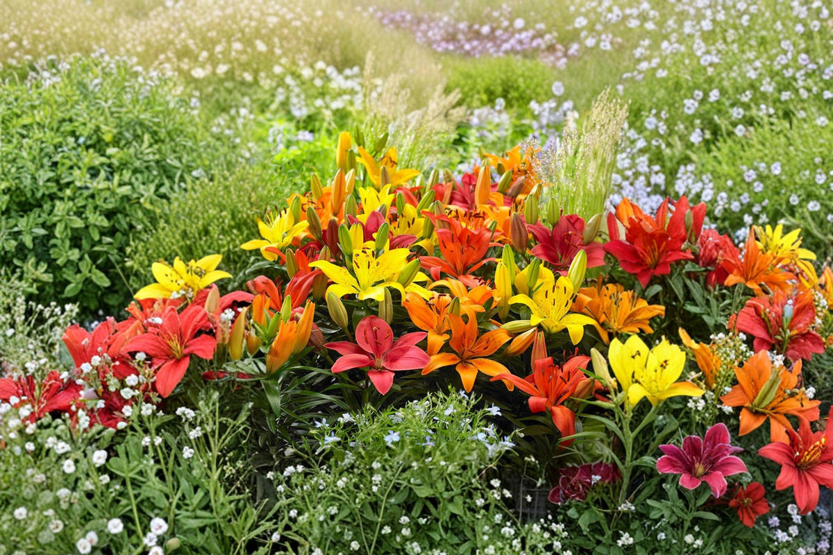 Lilium A Grower's Choice | Mixed Asiatic Lily Bulbs | Surprise Lily Selection | Perennial Flower Mix | Bareroot Lily | Pollinator Garden