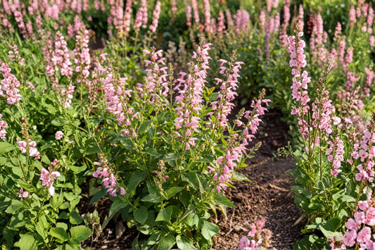 Salvia 'Eveline' | Soft Pink Perennial Sage | Pollinator Friendly Flower | Long Blooming Cottage Garden Plant | Deer Resistant | Live Plant