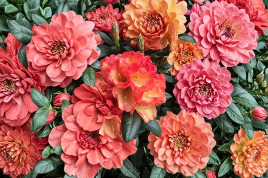 Rhododendron 'Seaview Sunset' | Dwarf Evergreen Rhododendron | Peach & Yellow Spring Blooms | 1 Gallon Live Shrub