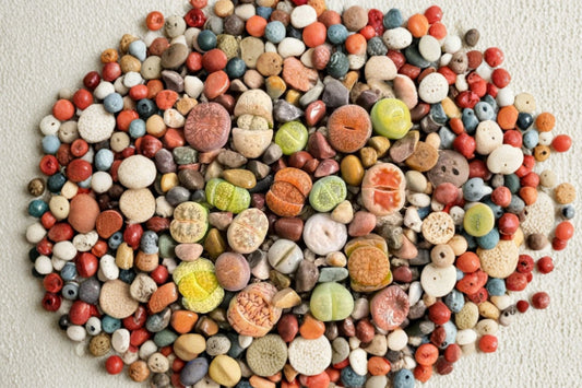 100 Mixed Lithops Seeds | Living Stones Succulent Seeds | Rare Color Mix | Mesemb Seeds | Indoor Succulent Growing Kit Seeds