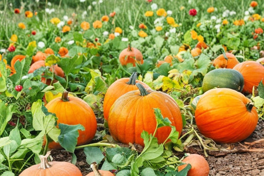 3 Jack O Lantern Pumpkin Live Plants | Organic Pumpkin Starter Plants | Halloween Pumpkin Vines | Vegetable Garden Seedlings