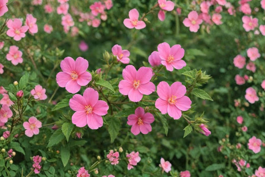 Pavonia Rock Rose Live Plant | 1 Gallon Fully Rooted Mallow | Pink Flowering Native Shrub | Pollinator Garden Plant