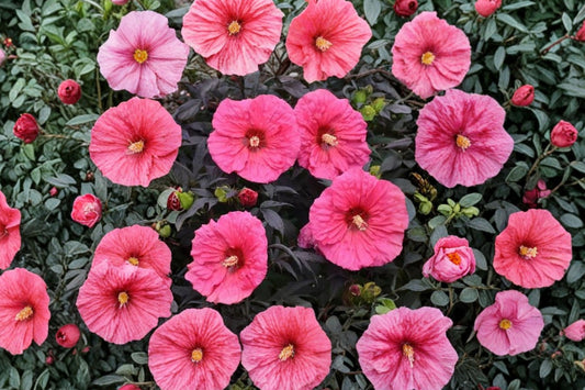 Surprise Hardy Hibiscus Live Plant | Bush Hibiscus Perennial | 2.5" Potted Starter Plant | Large Flowering Garden Mallow