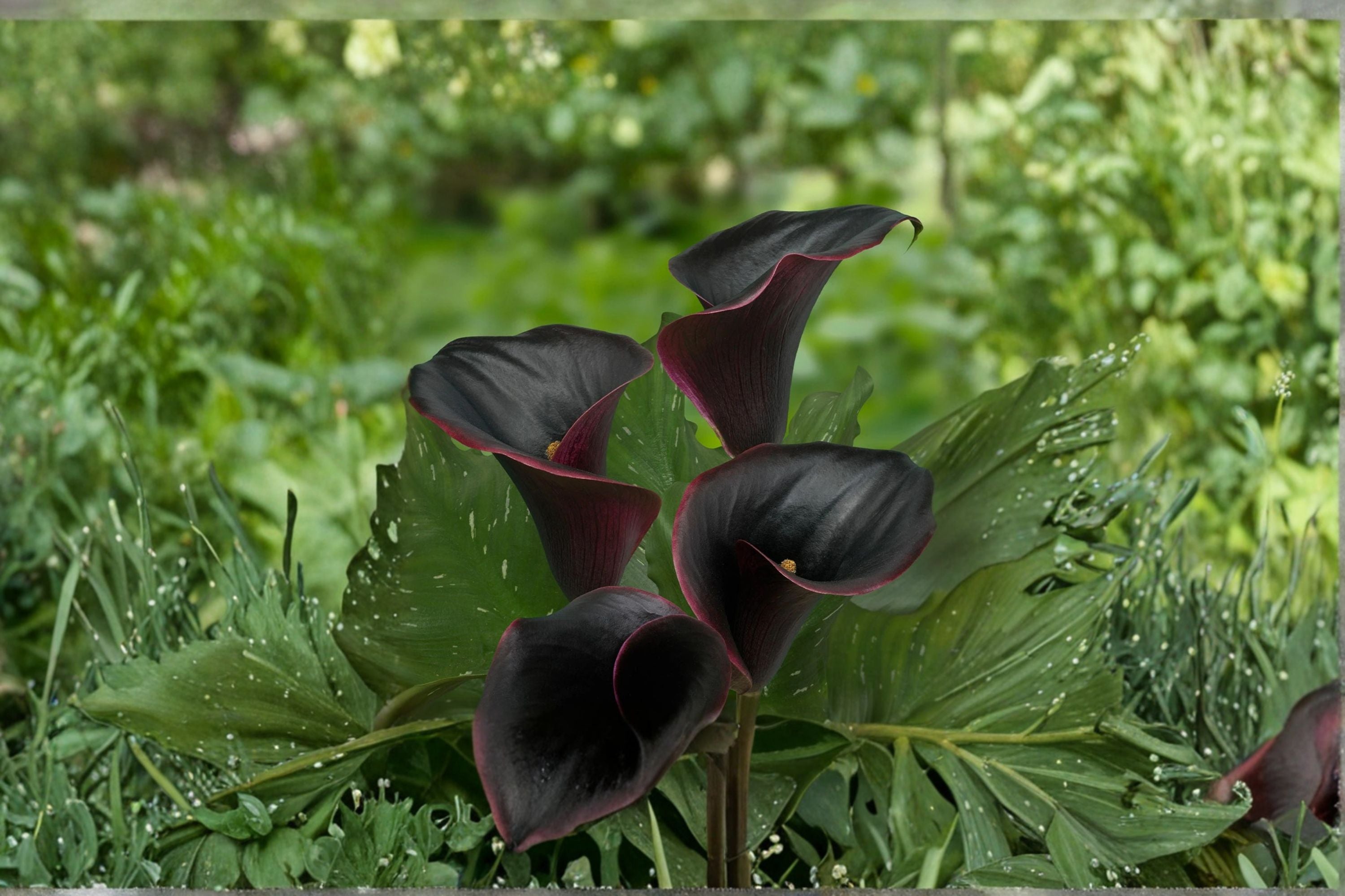 Black Calla Lily ‘Captain Beretta’ – Dark Purple Calla Lily Bulb – Zantedeschia – Exotic Flower Plant – Garden or Container