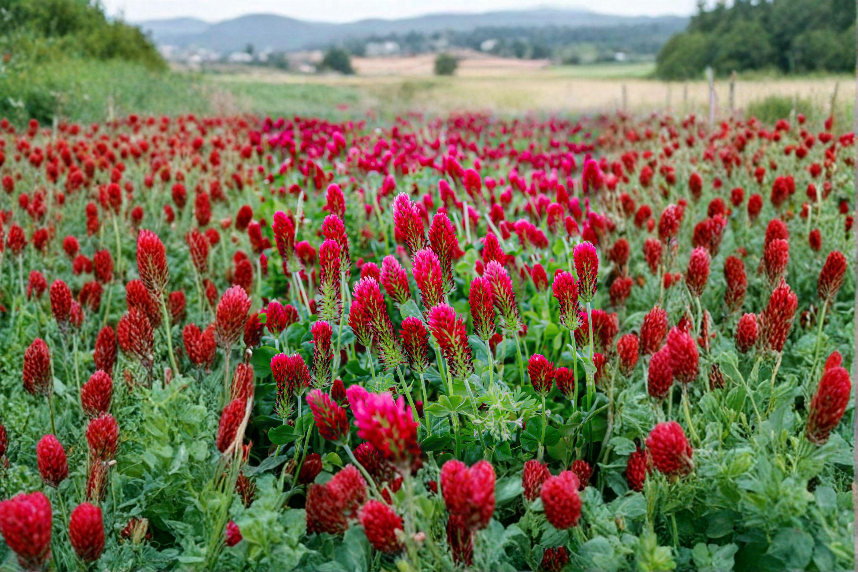 Crimson Clover – Trifolium incarnatum 100 Seeds | Nitrogen-Fixing Cover Crop | Open-Pollinated
