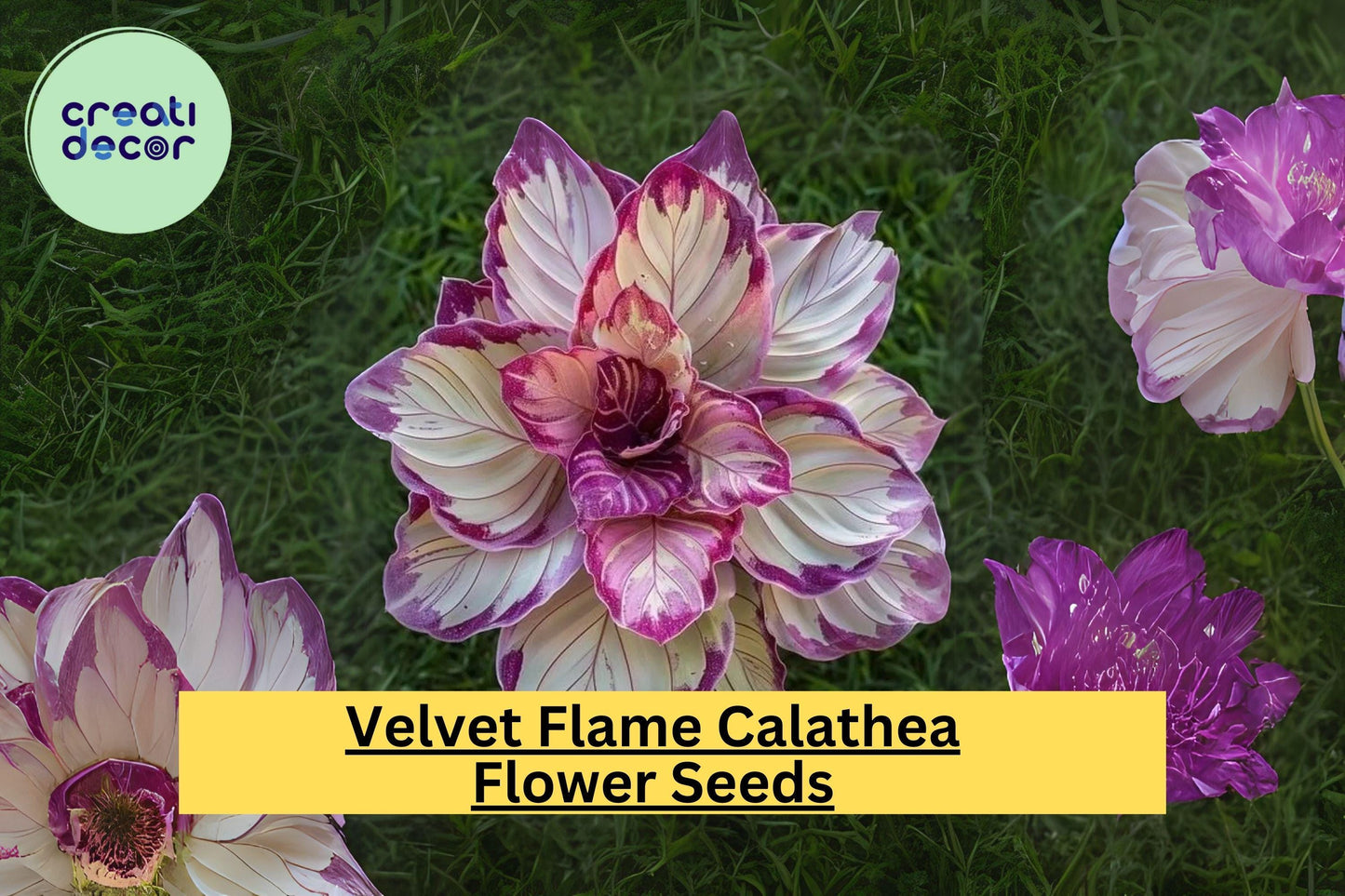 25+ Velvet Flame Calathea Seeds - Exotic Foliage Plant for Indoor & Outdoor Gardens - Rare Tropical Houseplant for Easy Growing