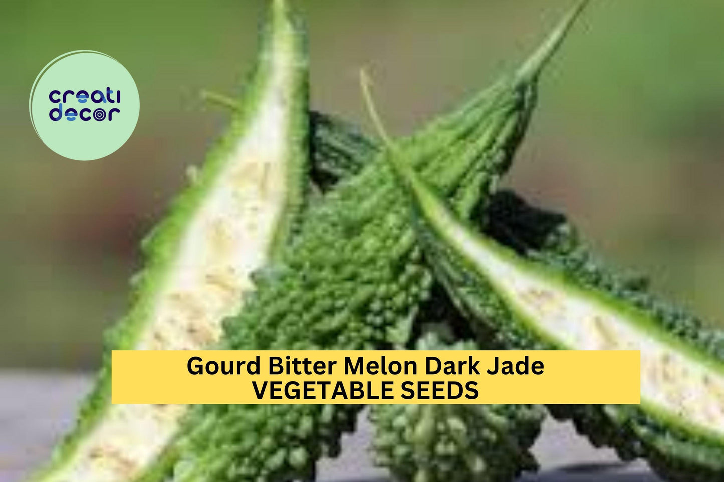 3pcs of 5 Seeds Bitter Melon Dark Jade Hybrid – High-Yield Gourd Variety for Summer Vegetable Gardens & Trellis Growing Seeds for Planting