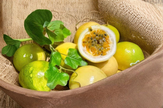 Sweet Sunrise Yellow Passion Fruit 2 Live Plants – 4–6" Tall – Rooted – No Pot