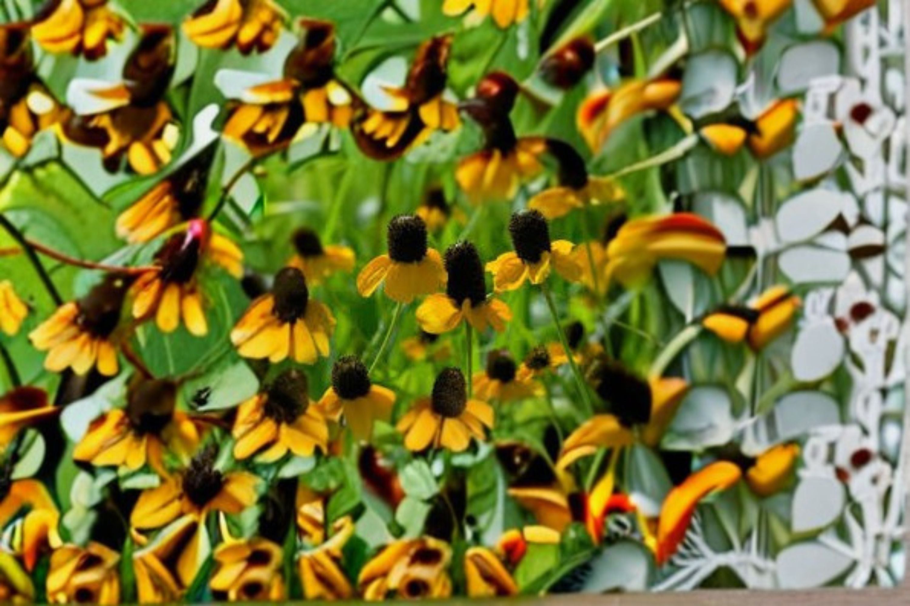 Clasping Coneflower Seeds Rudbeckia Amplexicaulis Yellow Wildflower Native Perennial Garden Pollinator Plant Meadow 100 Seeds
