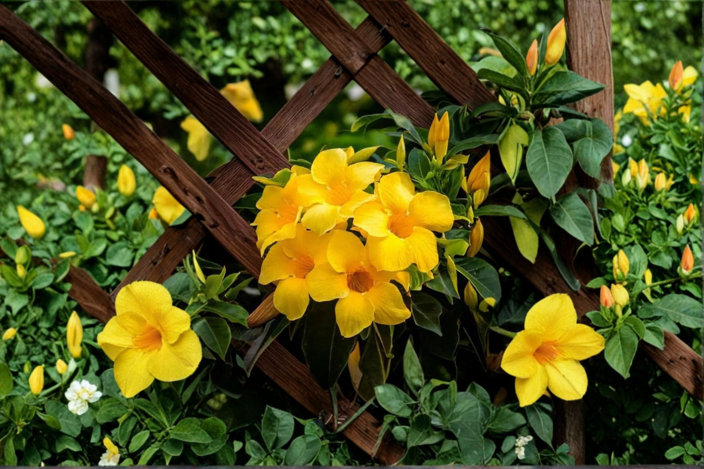 ellow Mandevilla Live Plant – 4–6" Tall – Trailing Flowering Vine – Mandevilla spp.