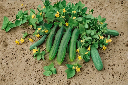 Chinese Cucumber Live Plant – 8" Tall – 4" Pot – Edible Vegetable Plant