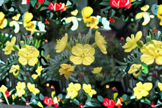 Evening Primrose Seeds Oenothera Lamarckiana Yellow Flower Biennial Wildflower Night Blooming Garden Plant 200 Seeds