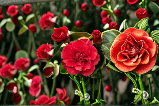 Kramer's Beauty Camellia Japonica Live Starter Plant – Blood Red Flowers