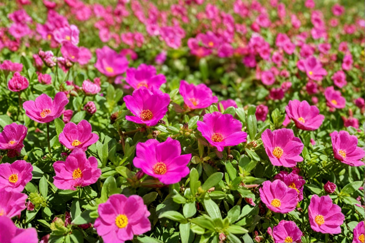 3 Puerto Rican Hot Pink Portulaca Live Plants – 4–6" Tall – No Pot – Portulaca spp.