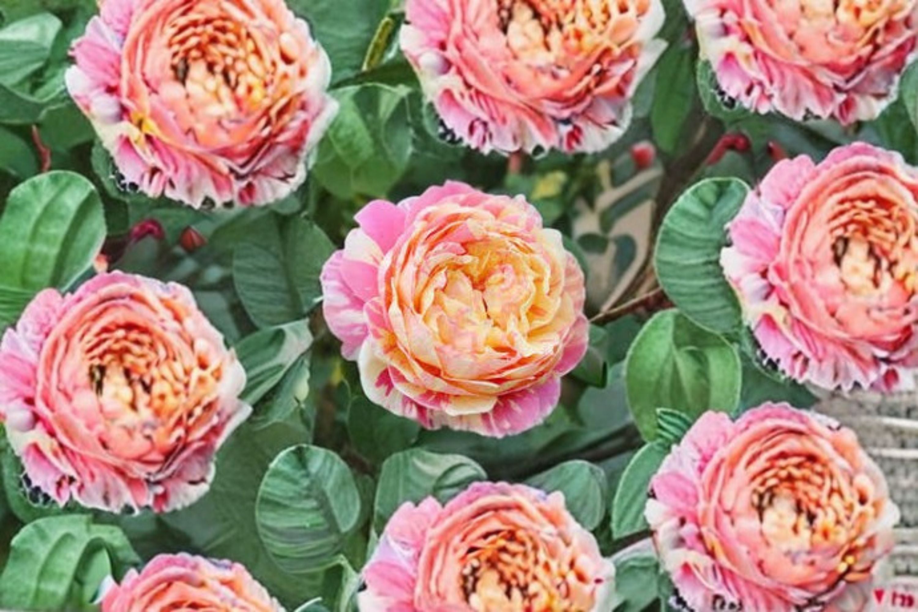 Claude Monet Rose Live Plant – Fragrant French Garden Rose