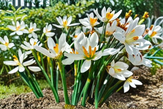 White Rain Lily 5 Bulbs – Zephyranthes candida Lily Bulbs